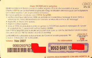 ricarica cellulare tim